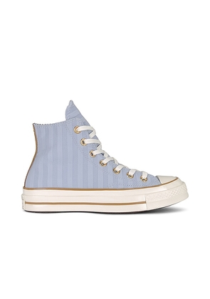 Converse Chuck 70 Herringbone Stripe Sneaker in Baby Blue. Size 10.5, 11, 5, 6, 6.5, 7.5, 8, 8.5, 9, 9.5.