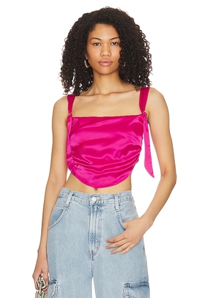 MORE TO COME Gracie Bustier Top in Fuchsia. Size S, XXS.