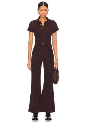 ROLLA'S Eastcoast Jumpsuit in Burgundy. Size L, M.