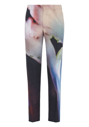 Alexander McQueen printed tailored trousers - Black