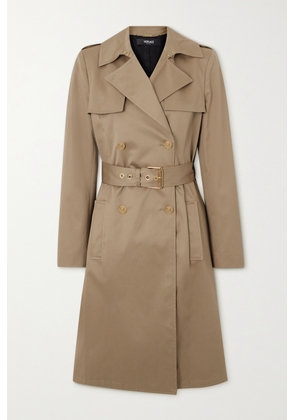 Versace - Icons Belted Double-breasted Cotton-gabardine Trench Coat - Neutrals - IT36,IT38,IT40,IT42,IT44,IT46,IT48