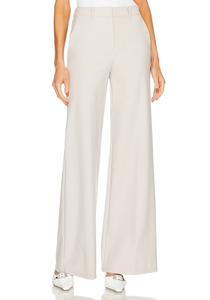 Theory Terena High Waist Pant in Light Grey. Size 0.