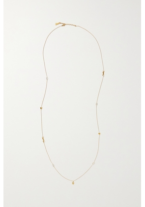 SAINT LAURENT - Gold-tone Crystal Necklace - One size