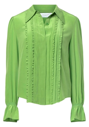 Equipment Heidi ruffled silk blouse - Green
