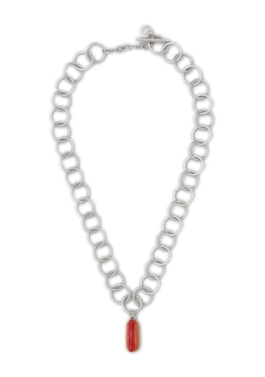 Marni hot dog-motif charm necklace - Silver