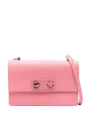 Chiara Ferragni Eyelike-motif faux-leather crossbody bag - Pink