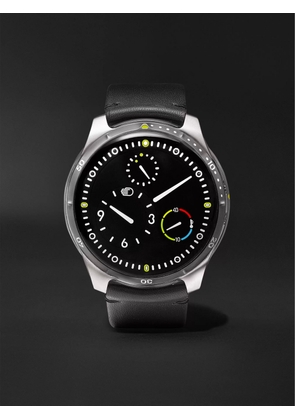 Ressence - Type 5 Mechanical 46mm Titanium and Leather Watch, Ref. No. TYPE 5B - Men - Black