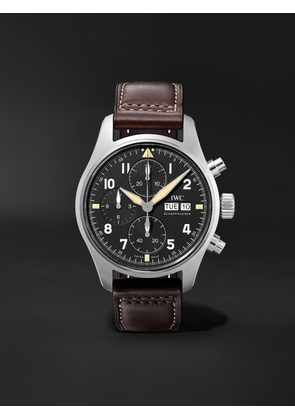 IWC Schaffhausen - Pilot's Spitfire Automatic Chronograph 41mm Stainless Steel and Leather Watch, Ref. No. IW387903 - Men - Black