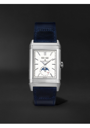 Jaeger-LeCoultre - Casa Fagliano Reverso Tribute Duoface Calendar 29.9mm Stainless Steel, Leather and Canvas Watch, Ref. No. Q3918420 - Men - White