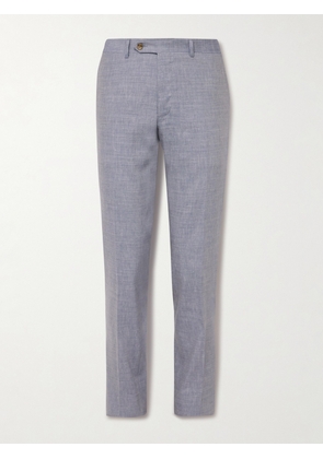 Canali - Kei Slim-Fit Linen and Wool-Blend Suit Trousers - Men - Blue - IT 46