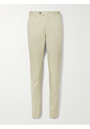 Canali - Kei Slim-Fit Cotton-Blend Suit Trousers - Men - Neutrals - IT 46