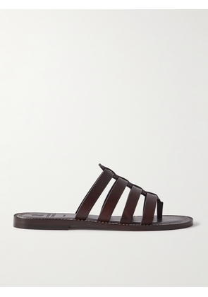 Brunello Cucinelli - Isolano Woven Leather Sandals - Men - Brown - EU 42