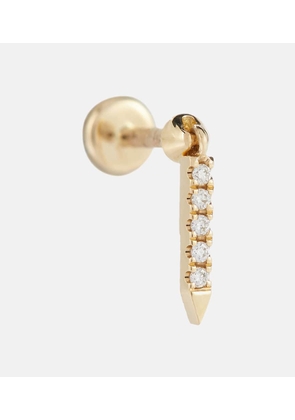 Maria Tash Eternity Bar Threaded 18kt yellow gold single earring with diamonds