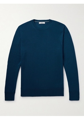 Mr P. - Slim-Fit Merino Wool Sweater - Men - Blue - XS