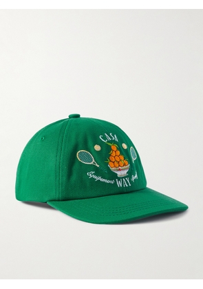 Casablanca - Embroidered Cotton-Twill Baseball Cap - Men - Green