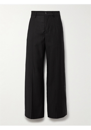 Our Legacy - Sailor Wide-Leg Crinkled-Twill Trousers - Men - Black - IT 44