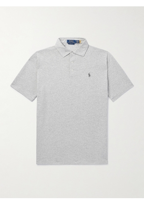 Polo Ralph Lauren - Logo-Embroidered Cotton and Linen-Blend Polo Shirt - Men - Gray - XS