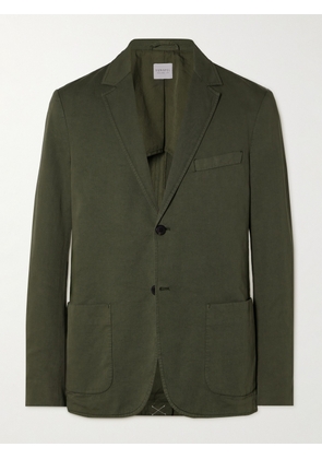 Sunspel - Unstructured Cotton and Linen-Blend Blazer - Men - Green - S