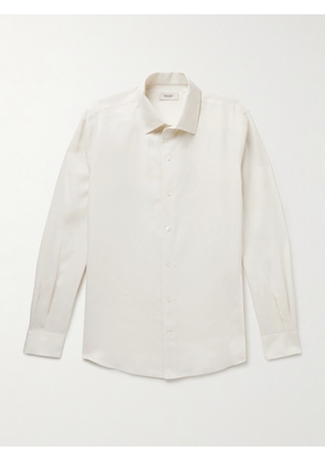 Agnona - Linen Shirt - Men - Neutrals - S