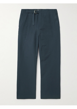LE 17 SEPTEMBRE - Buckled Straight-Leg Cotton-Blend Trousers - Men - Blue - IT 46