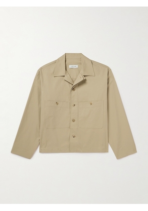 LE 17 SEPTEMBRE - Camp-Collar Cotton-Blend Twill Overshirt - Men - Neutrals - IT 46