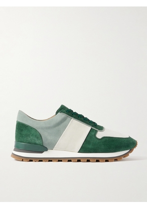 Mr P. - Carlos Panelled Suede Sneakers - Men - Green - UK 7