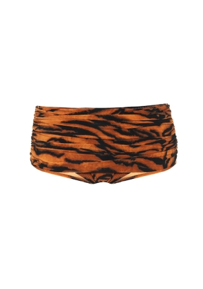 Norma Kamali Bill tiger-print bikini bottoms