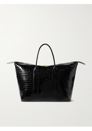 TOM FORD - Croc-Effect Patent-Leather Tote Bag - Men - Black