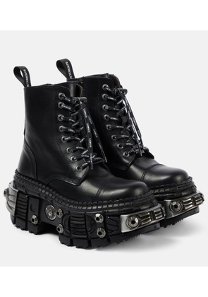 Vetements Destroyer leather combat boots