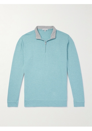 Peter Millar - Crown Comfort Cotton-Blend Half-Zip Sweater - Men - Blue - S