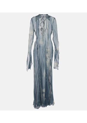 Acne Studios Printed sheer midi dress