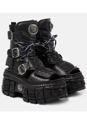 Vetements Leather platform boots