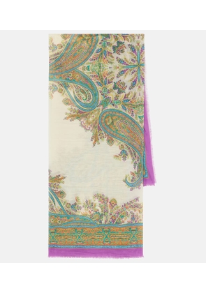 Etro Paisley cotton and silk shawl