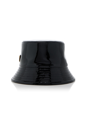 Prada - Patent Leather Bucket Hat - Black - S - Moda Operandi