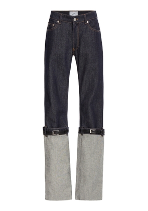 Coperni - Exposed Cuff Straight-Leg Jeans - Navy - FR 38 - Moda Operandi