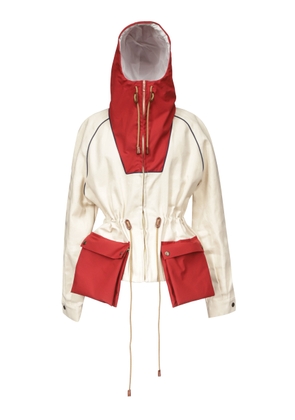 FUTURA - Waxed Cotton Hooded Jacket  - White - L - Moda Operandi