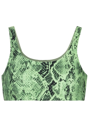 Alo Yoga Vapor snake-print sports bra