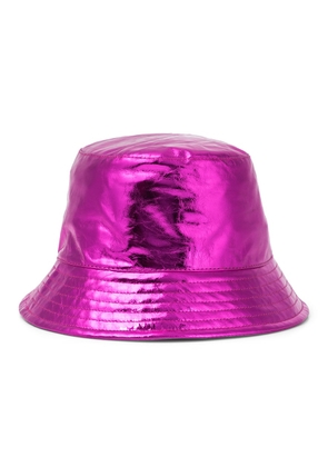 Isabel Marant Haley metallic leather bucket hat