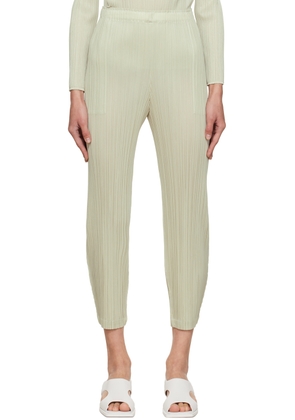 PLEATS PLEASE ISSEY MIYAKE Beige Monthly Color October Trousers