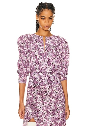 Isabel Marant Zarga Blouse in Mauve - Mauve. Size 38 (also in 36, 40, 42).