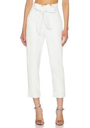 Commando Faux Leather Paperbag Pant in White. Size L.