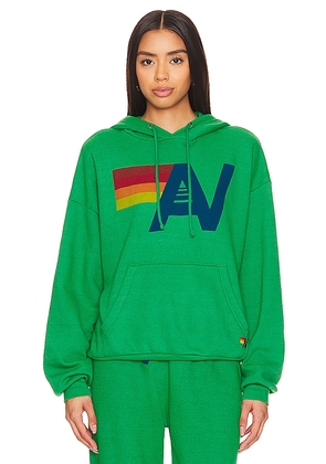Aviator Nation Pullover Logo Hoodie in Green. Size M, S.