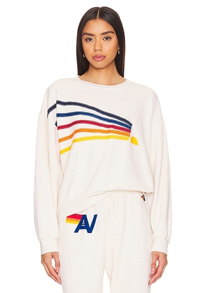 Aviator Nation Daydream Crewneck Sweatshirt in Ivory. Size L, M, S, XL.