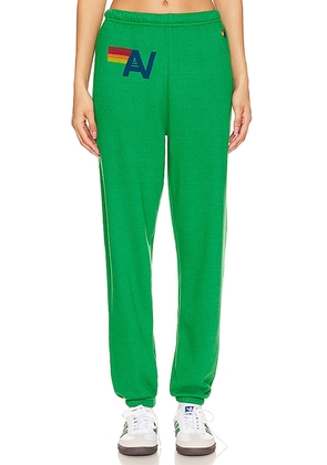 Aviator Nation Logo Sweatpant in Green. Size L, M, S.
