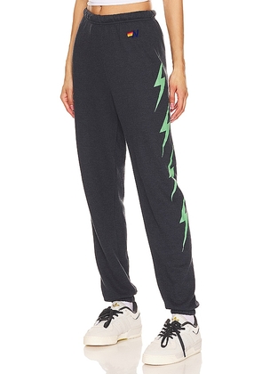 Aviator Nation Bolt 4 Sweatpants in Charcoal. Size L, M, S, XL.