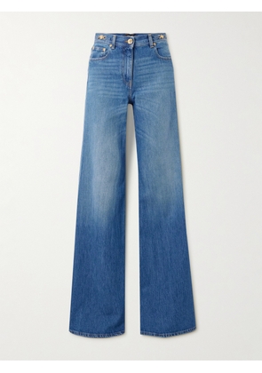 Versace - Embellished High-rise Wide-leg Jeans - Blue - 25,26,27,28,29,30,31