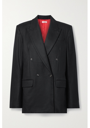 Interior - The Ren Double-breasted Wool-twill Blazer - Black - US0,US2,US4,US6,US8,US10