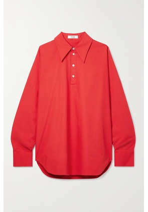 Interior - The Regatta Oversized Cotton-poplin Shirt - Red - x small,small,medium,large,x large