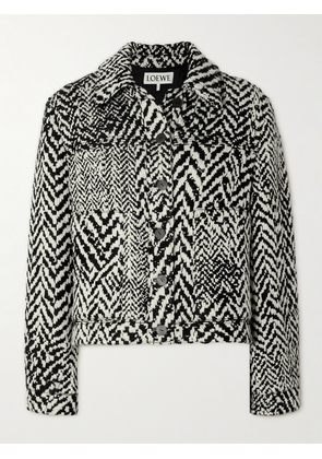 Loewe - Herringbone Wool-blend Tweed Jacket - Black - FR32,FR34,FR36,FR38,FR40,FR42,FR44