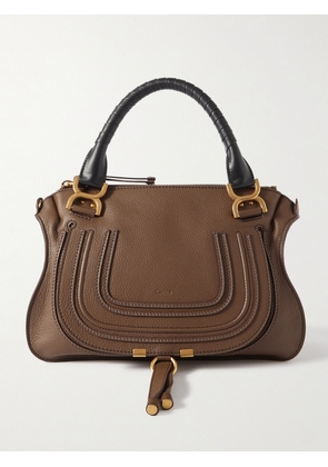Chloé - + Net Sustain Marcie Textured-leather Shoulder Bag - Brown - One size